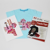 A4 Size Inkjet Dark Heat Transfer Paper For Cotton Tshirt